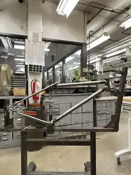 Frame in jig